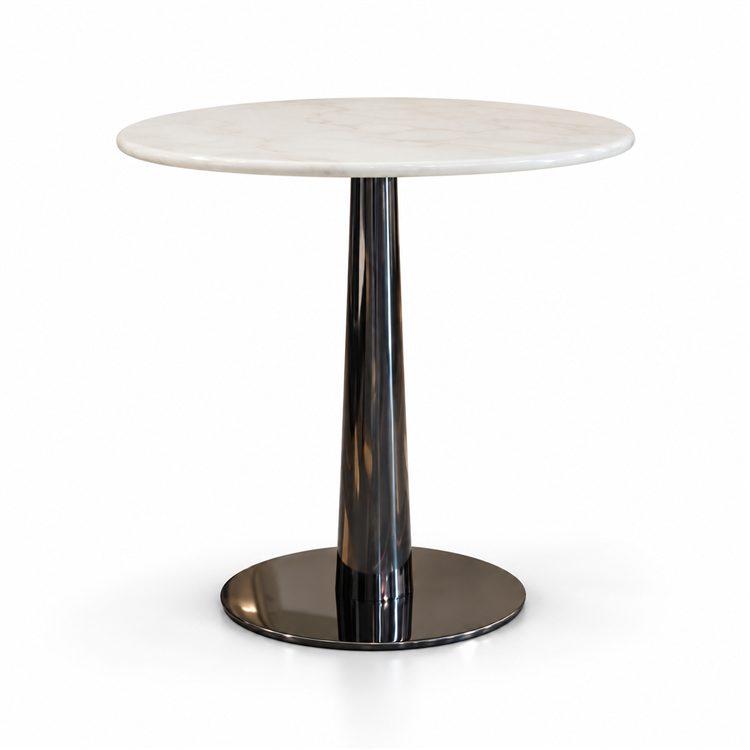 Italian-style Modern Minimalist Non-extendable Coffee Table Natural Marble Light-luxury Stainless-steel Sofa Home Furniture detail 4
