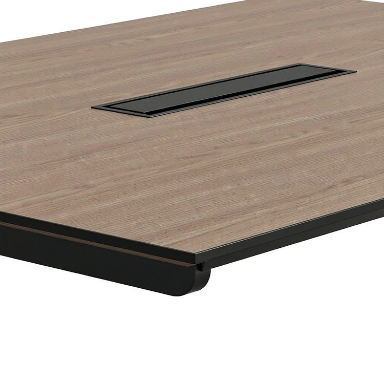 Conference Table-Dark Color-Wood Metal Frame-Eco-Friendly Durable-Multi-Functional System-Equipped High-End Double-Sided Socket detail 2