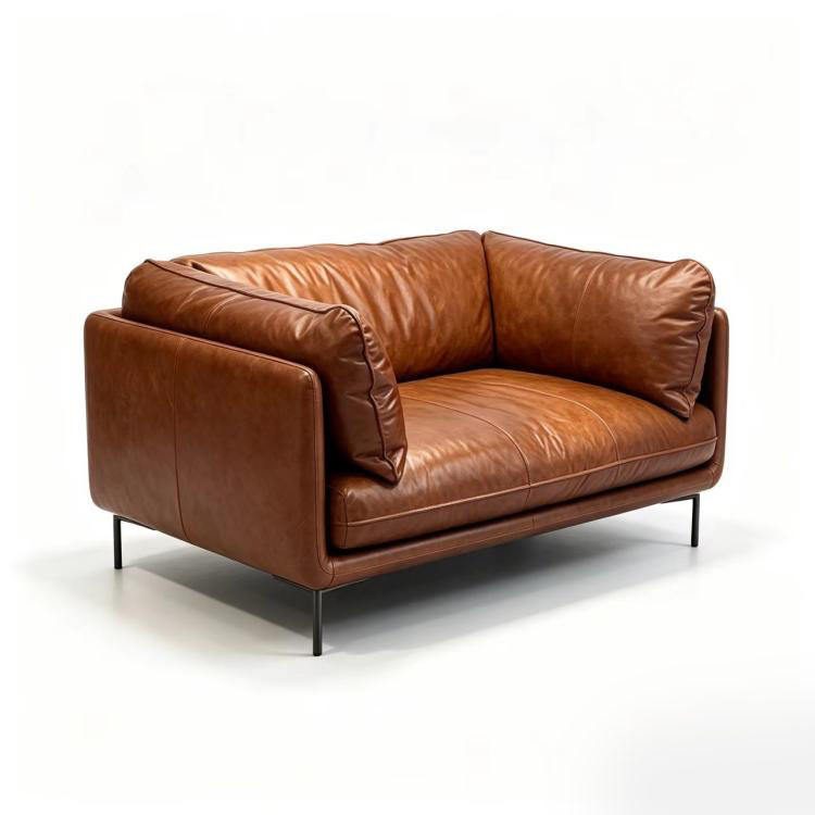 High Quality Leather Office Sofa Set-Modern Design for Home Office High Density Sponge High-End Comfort detail 1
