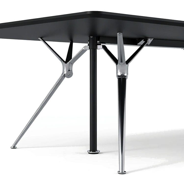 Conference Table-Black Warrior Series-High-End Atmosphere-Wood Material-Modern Design-Eco-Friendly-Durable-Aluminum Feet detail 3