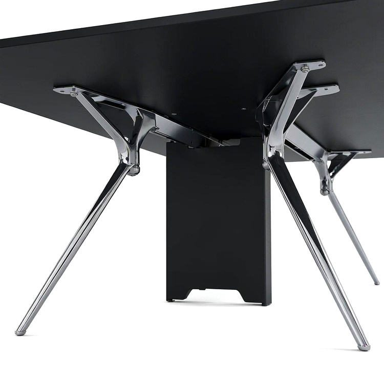 Conference Table-Black Warrior Series-High-End Atmosphere-Wood Material-Modern Design-Eco-Friendly-Durable-Aluminum Feet detail 4
