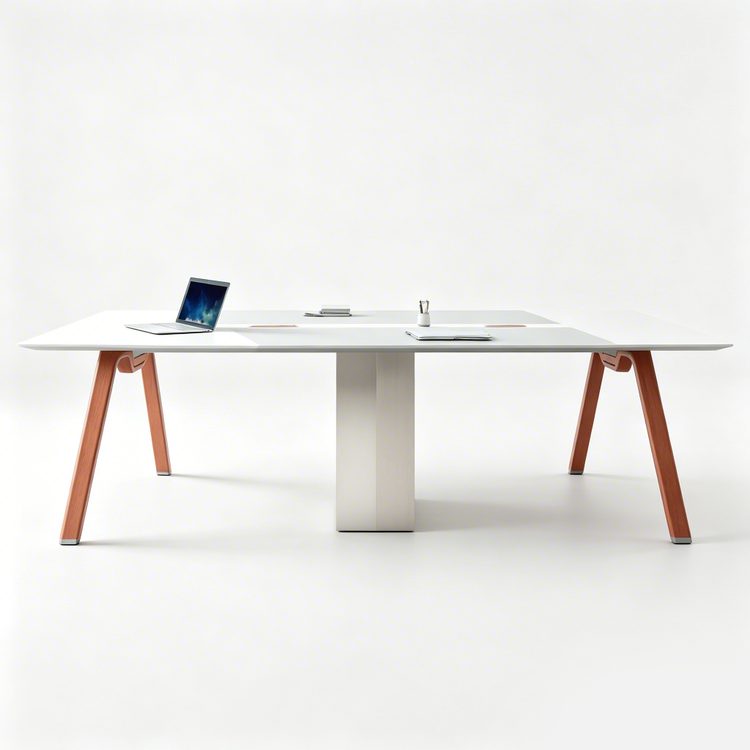 Conference Table-Morandi Orange Colorblock System-Eco-Friendly Wood Modern Design Multi-Functional Simple and Durable detail 4