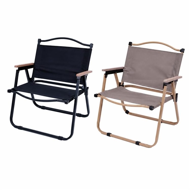 Adjustable Kermit Iron Wood Fold Breathable Portable Chair Patio Park Camping Travel Wholesale Custom Outdoor Leisure Seat Gears detail 1