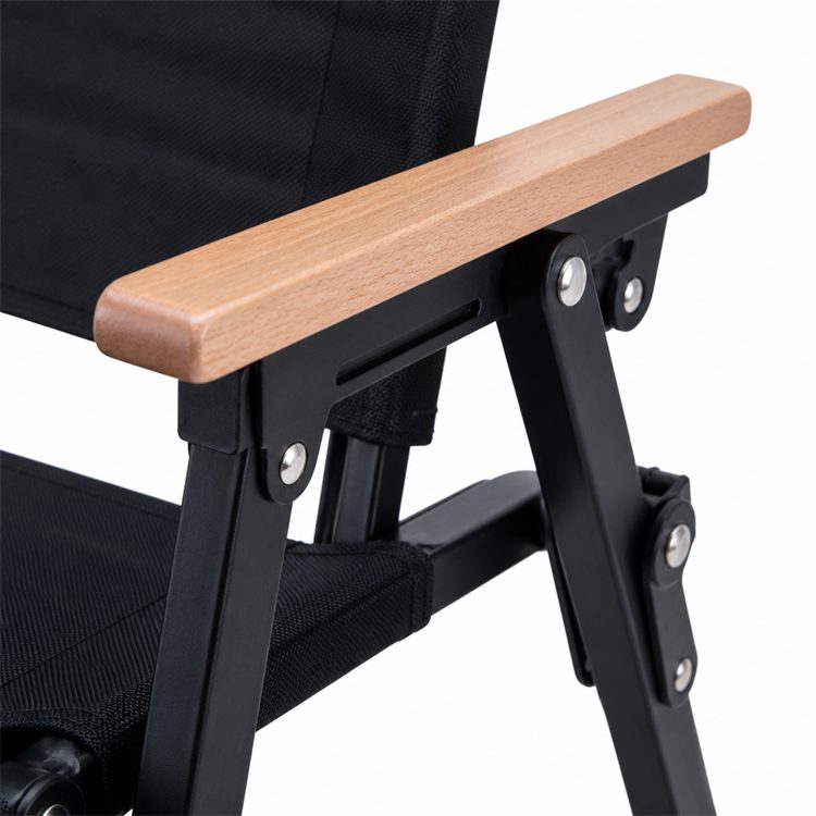 Adjustable Kermit Iron Wood Fold Breathable Portable Chair Patio Park Camping Travel Wholesale Custom Outdoor Leisure Seat Gears detail 5