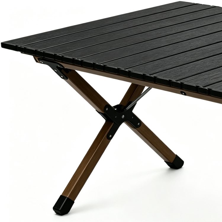 Space Saving Portable Thickened Carbon Steel Folding Roll Top Table Outdoor Camping Beach Picnic Supplies detail 4