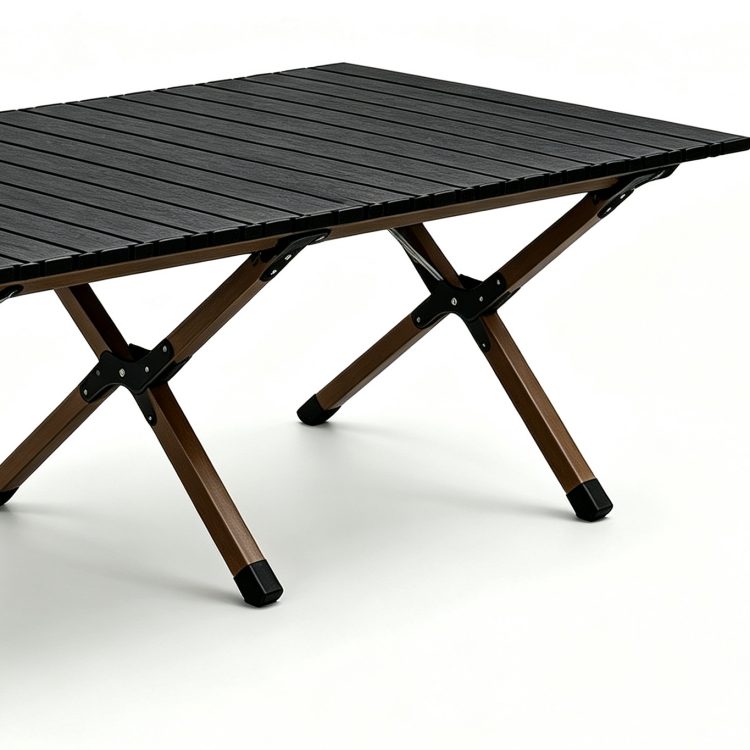 Space Saving Portable Thickened Carbon Steel Folding Roll Top Table Outdoor Camping Beach Picnic Supplies detail 5