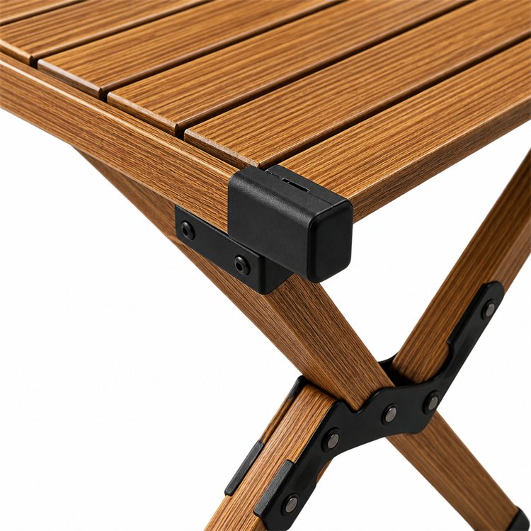 Space Saving Portable Thickened Carbon Steel Folding Roll Top Table Outdoor Camping Beach Picnic Supplies detail 6