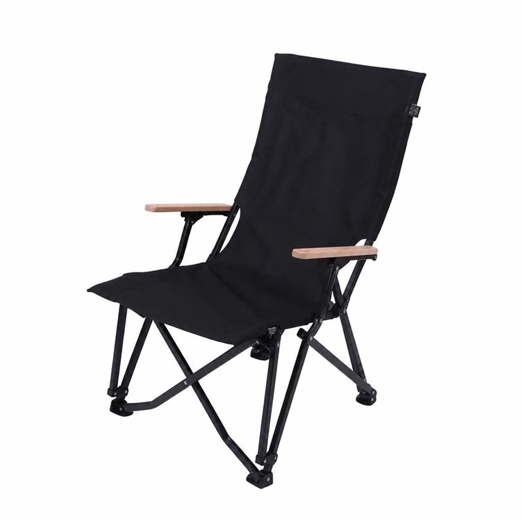 Portable Small Size Folding Lounge Chair Beech Armrest Carbon Steel Frame Waterproof Oxford Seat Camping Beach Fishing detail 6