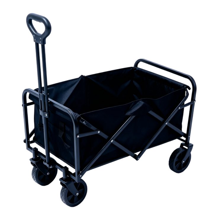 Compact Folding Camping Wagon 5 Inch Fold Flat Four Wheel Utility Cart Portable Outdoor for Beach Shopping detail 1