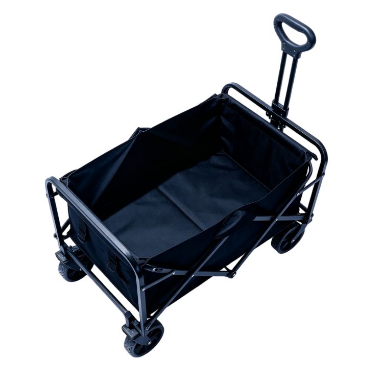 Compact Folding Camping Wagon 5 Inch Fold Flat Four Wheel Utility Cart Portable Outdoor for Beach Shopping detail 2