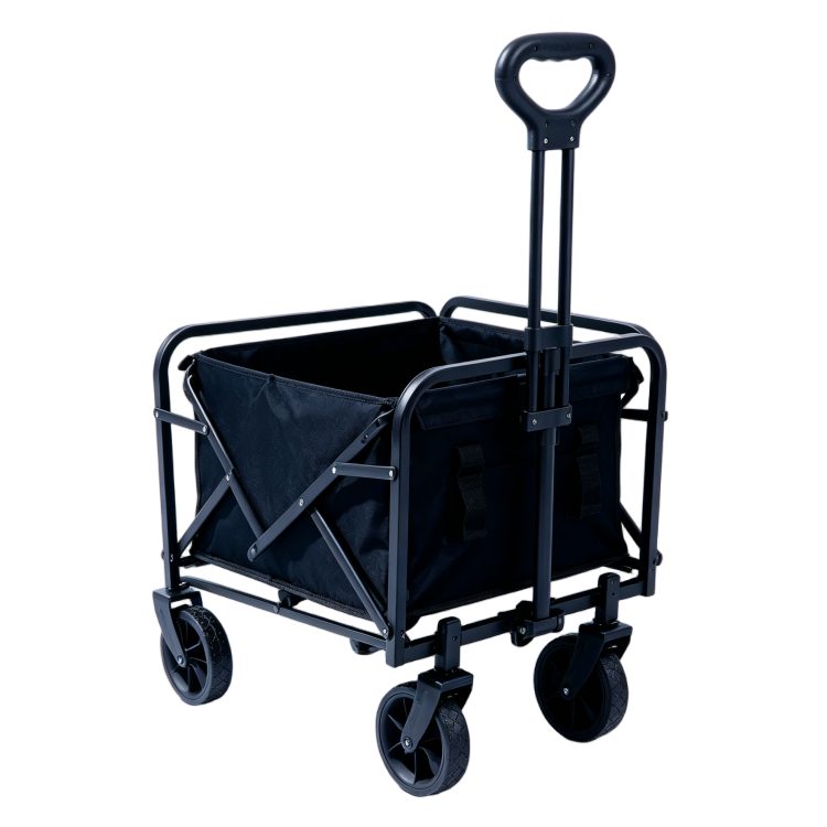 Compact Folding Camping Wagon 5 Inch Fold Flat Four Wheel Utility Cart Portable Outdoor for Beach Shopping detail 3
