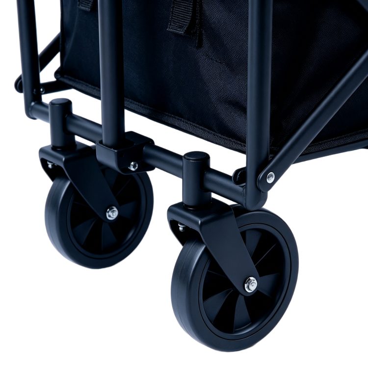 Compact Folding Camping Wagon 5 Inch Fold Flat Four Wheel Utility Cart Portable Outdoor for Beach Shopping detail 5