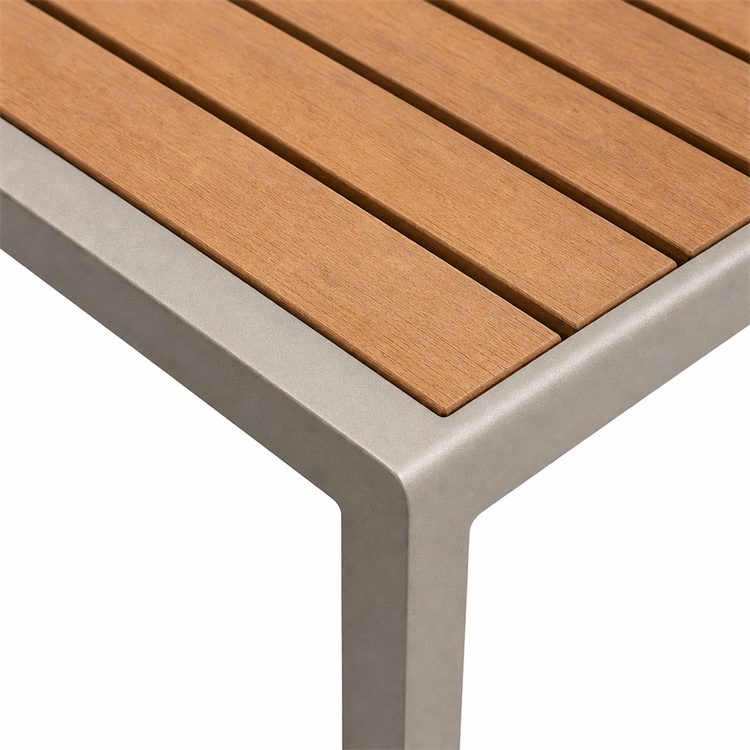 Wholesale Modern Durable Sun Lounge Chair Cushion WPC Patio Furniture Set for Outdoor Hotel Swimming Pool Beach Courtyard detail 3
