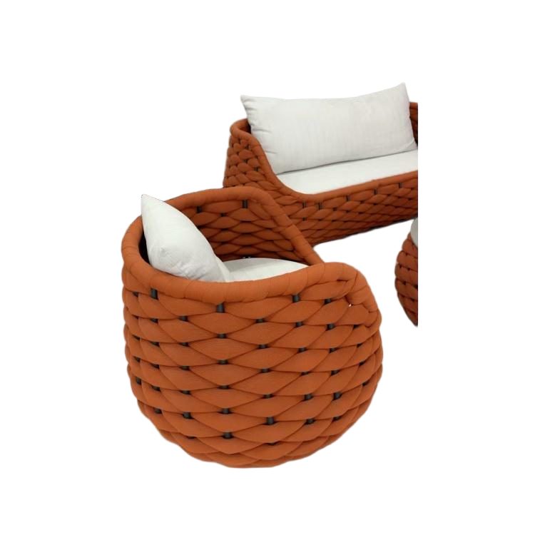 Favourite Woven Rope Outdoor Sofa Set Garden Furniture Rope Patio Furniture Outdoor Furniture Set Rope Sofa detail 2