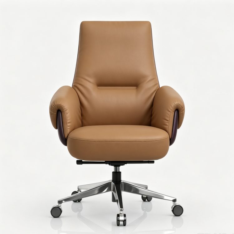 Modern Mid Back Ergonomic Executive Office PU Leather Chair Donati Mechanism 5-Position Lock Synchronous Tilt Home Office detail 1