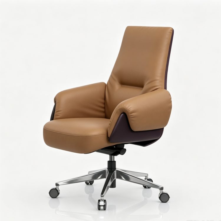 Modern Mid Back Ergonomic Executive Office PU Leather Chair Donati Mechanism 5-Position Lock Synchronous Tilt Home Office detail 3