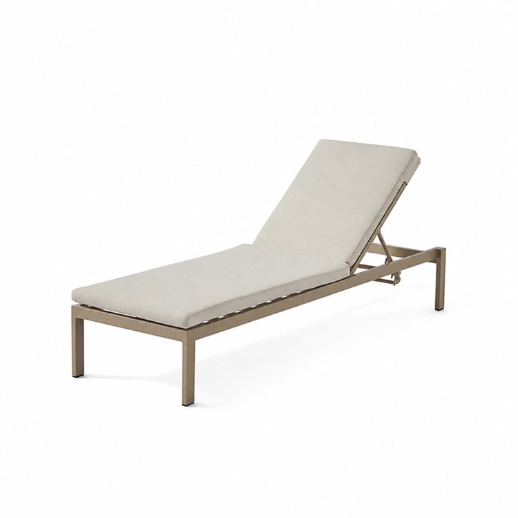 Outdoor Daybed Aluminum Sun Lounger with Waterproof Cushion for Villa Project Bespoke Design detail 1