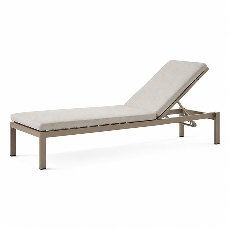 Outdoor Daybed Aluminum Sun Lounger with Waterproof Cushion for Villa Project Bespoke Design detail 3