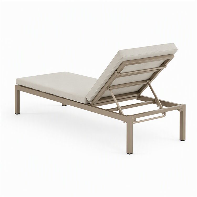 Outdoor Daybed Aluminum Sun Lounger with Waterproof Cushion for Villa Project Bespoke Design detail 4