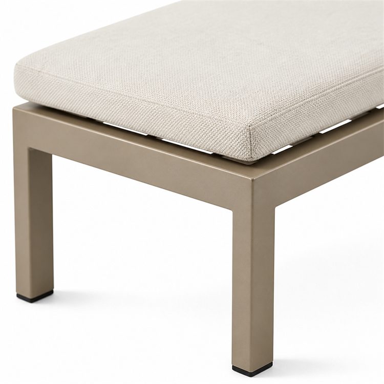 Outdoor Daybed Aluminum Sun Lounger with Waterproof Cushion for Villa Project Bespoke Design detail 5
