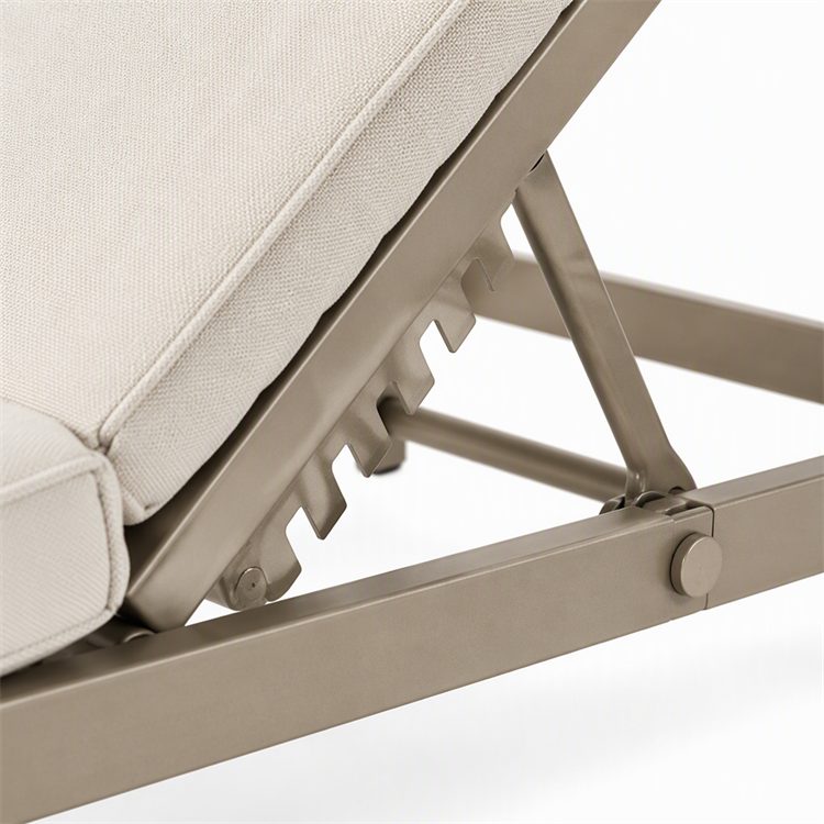 Outdoor Daybed Aluminum Sun Lounger with Waterproof Cushion for Villa Project Bespoke Design detail 6