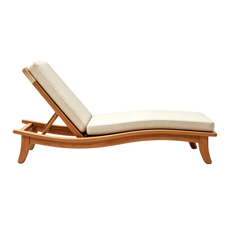 Waterproof and Sun protection Hotel Teak Wood Bunk Bed Sun Lounger Swimming Pool Beach Garden Chair Designer Sofa Bed detail 3