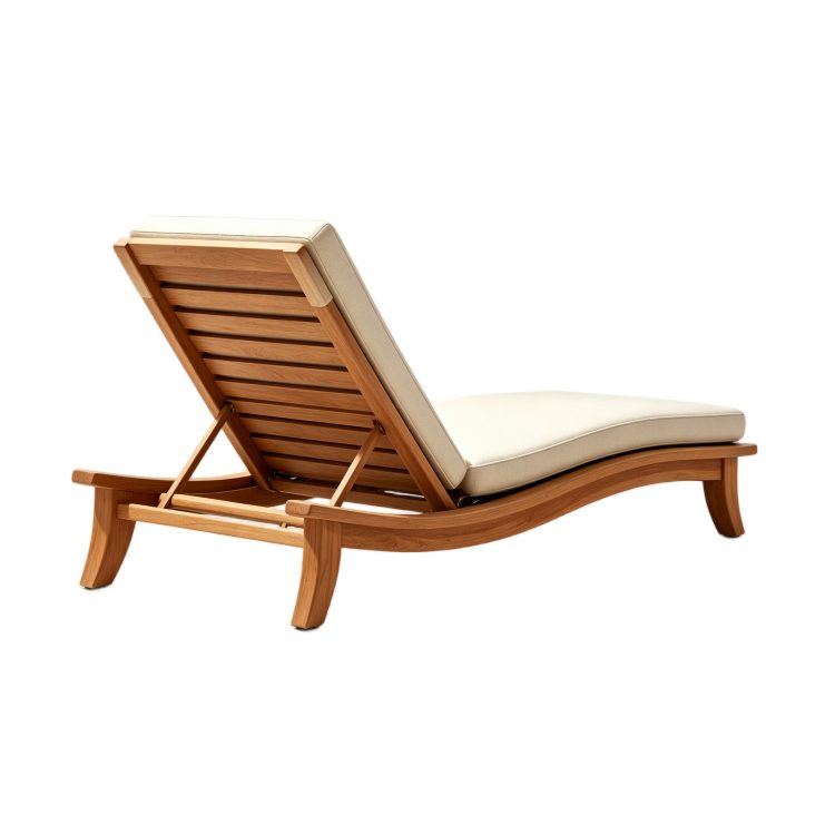 Waterproof and Sun protection Hotel Teak Wood Bunk Bed Sun Lounger Swimming Pool Beach Garden Chair Designer Sofa Bed detail 6