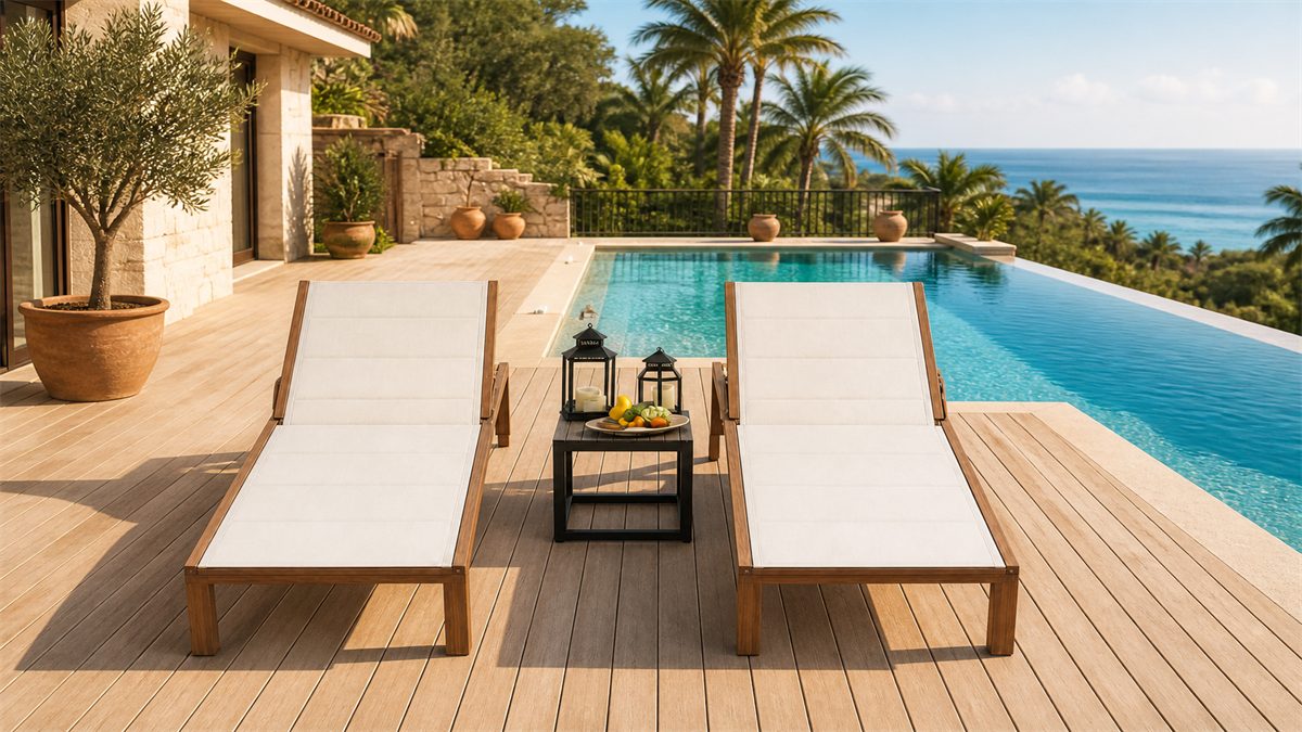 Commercial Hotel Swimming Pool Deck Furniture Patio Aluminum Chaise Lounge Chairs detail 6
