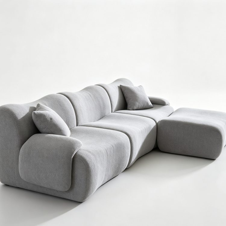Modern Fabric Memory Foam Sofa in a Box Compressed Luxury Couch for Airbnb detail 2