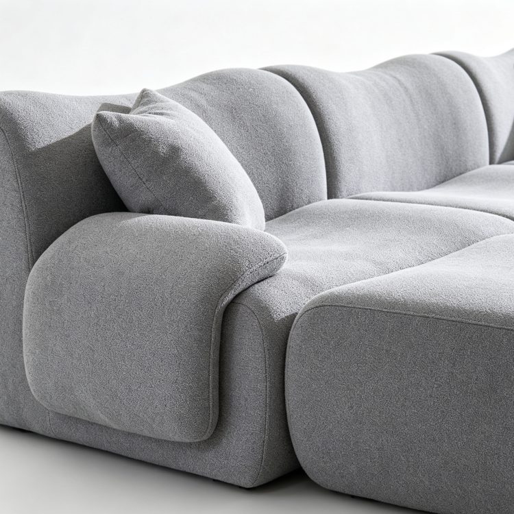 Modern Fabric Memory Foam Sofa in a Box Compressed Luxury Couch for Airbnb detail 4
