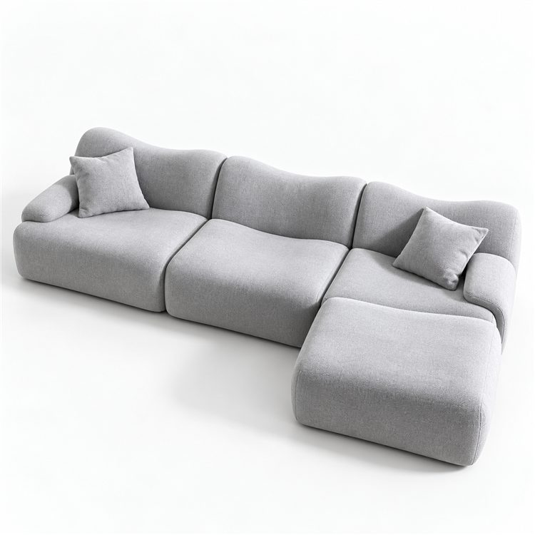 Modern Fabric Memory Foam Sofa in a Box Compressed Luxury Couch for Airbnb detail 5
