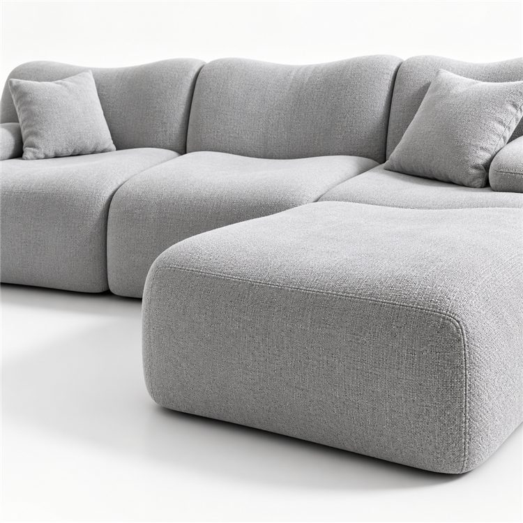 Modern Fabric Memory Foam Sofa in a Box Compressed Luxury Couch for Airbnb detail 6