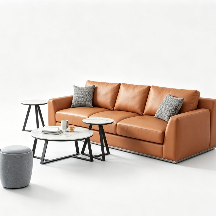 High Quality Modern Muebles De Oficina Leather Executive Office Sofa Set PU Material Living Room Sofas Visitor Sectional Sofa detail 2