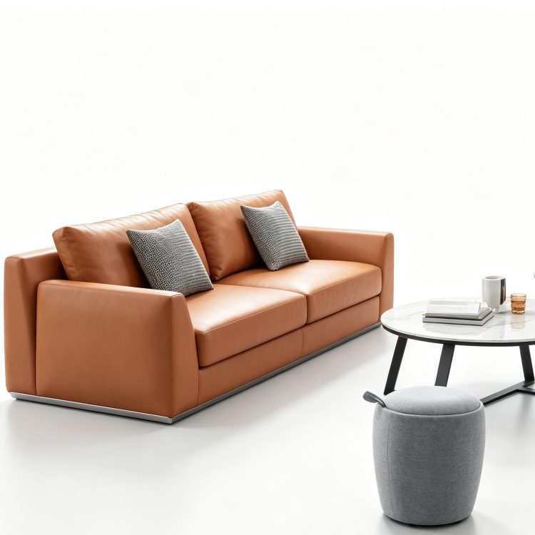 High Quality Modern Muebles De Oficina Leather Executive Office Sofa Set PU Material Living Room Sofas Visitor Sectional Sofa detail 3