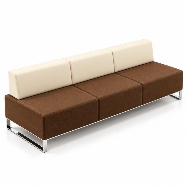 Modern Office Reception Sofa Iron Base Modular Corner Comfortable Settee Leather Sofa Set Commercial detail 6