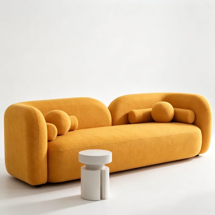 Mid- Convertible Modular 2-Person Sectional Sofa Bed Set Dual-Purpose One Seat Fabric Cushion Back Compressed Sponge detail 3