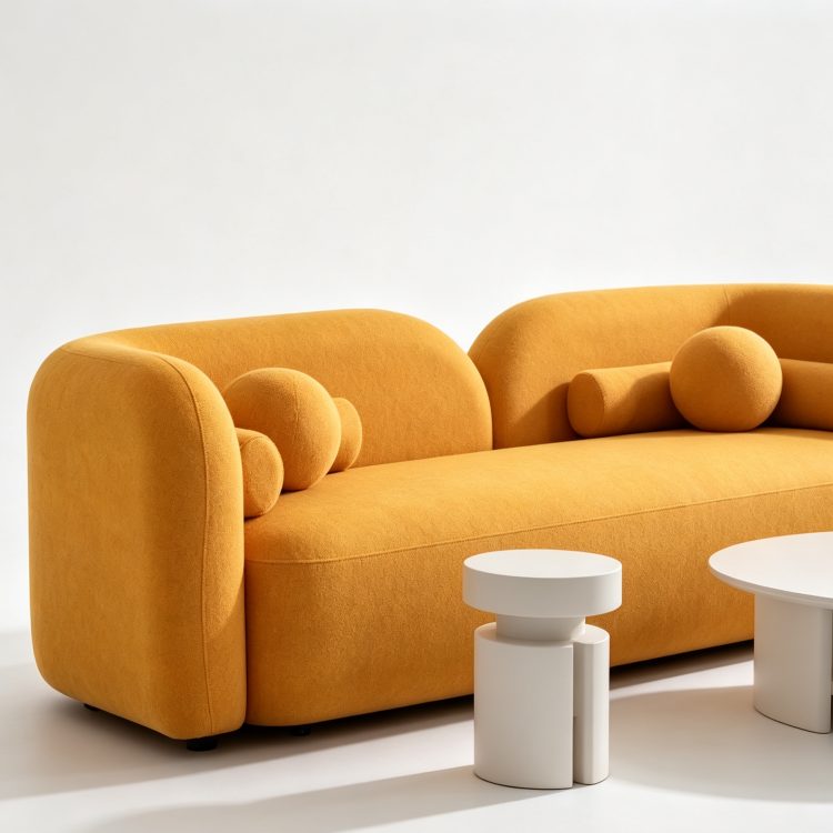 Mid- Convertible Modular 2-Person Sectional Sofa Bed Set Dual-Purpose One Seat Fabric Cushion Back Compressed Sponge detail 4