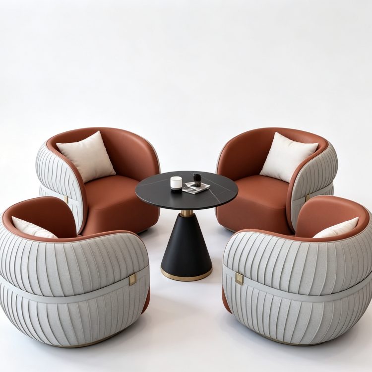 Negotiation Sofa Table and Chair Hotel Reception Light Luxury High-end Beauty Salon Rest Area Leisure Reception Combination detail 2