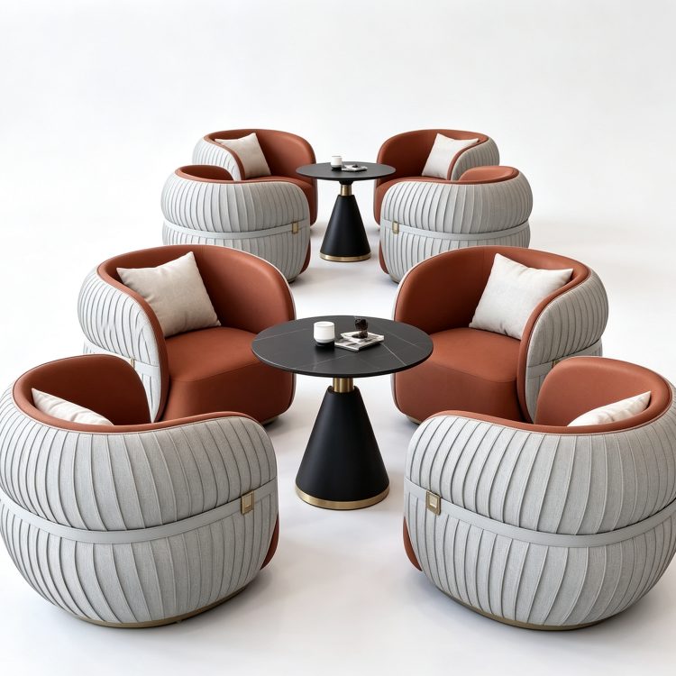 Negotiation Sofa Table and Chair Hotel Reception Light Luxury High-end Beauty Salon Rest Area Leisure Reception Combination detail 3