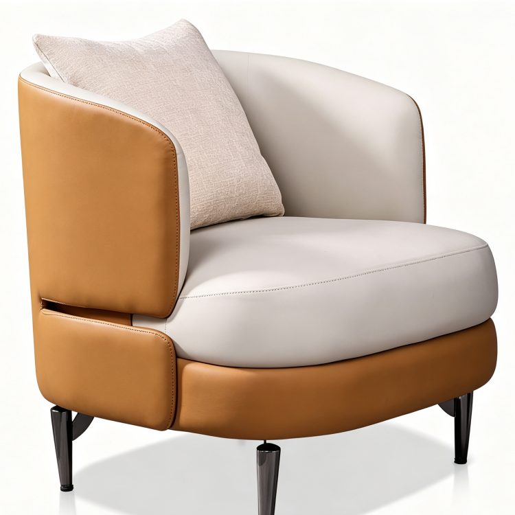 Simple High Back Single Sofa Chair Study Nap Lazy Chair Business Negotiation Single Lounge Sofa detail 2