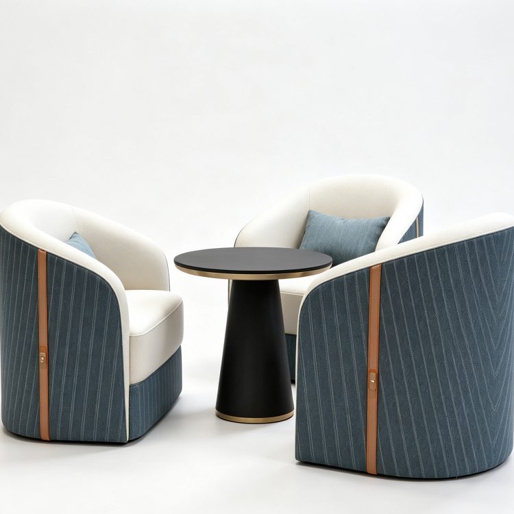 High Quality Modern Swivel Chair White Sofa for Living Room Vintage Leather Single Sofa detail 4