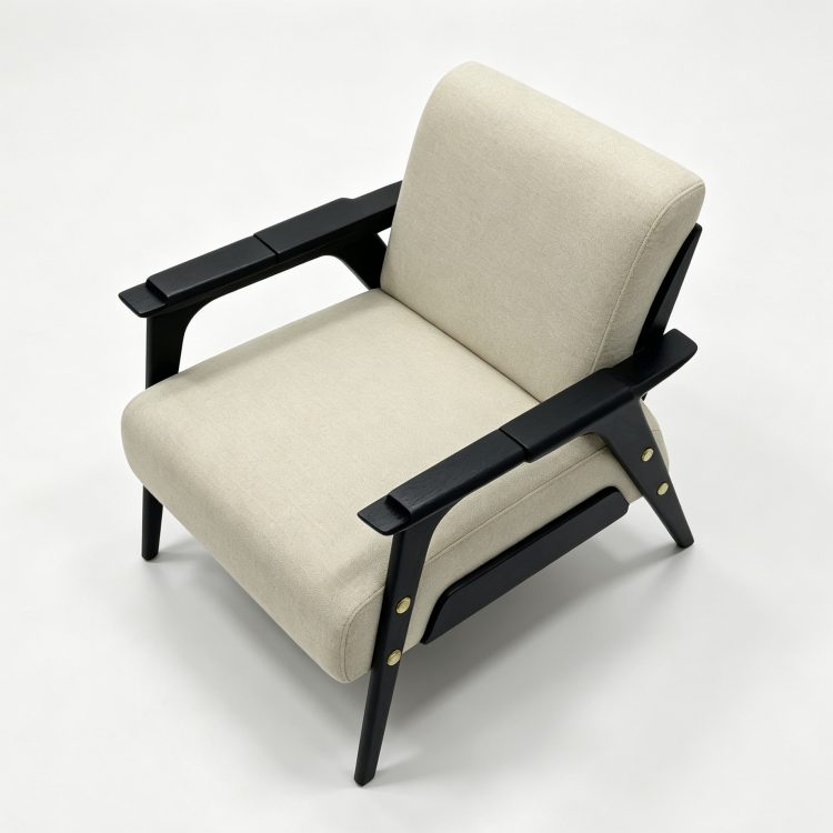Lightweight Single Sofa Chair for Home Leisure, Vintage Style Reception and Negotiation Armchair, Leisure Chair, Retro Sofa detail 1
