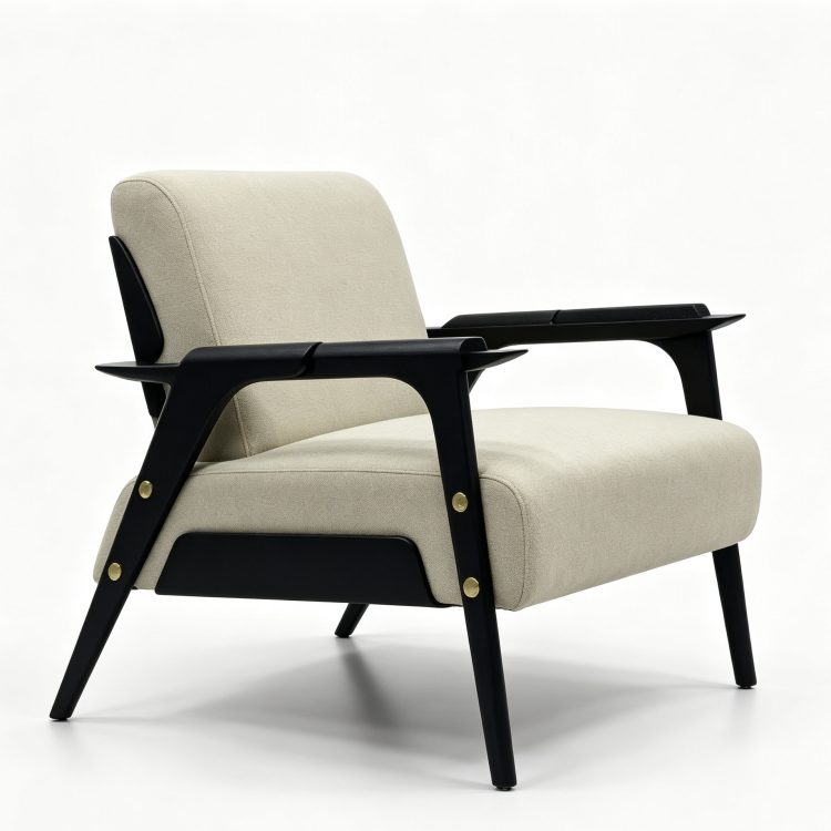 Lightweight Single Sofa Chair for Home Leisure, Vintage Style Reception and Negotiation Armchair, Leisure Chair, Retro Sofa detail 2