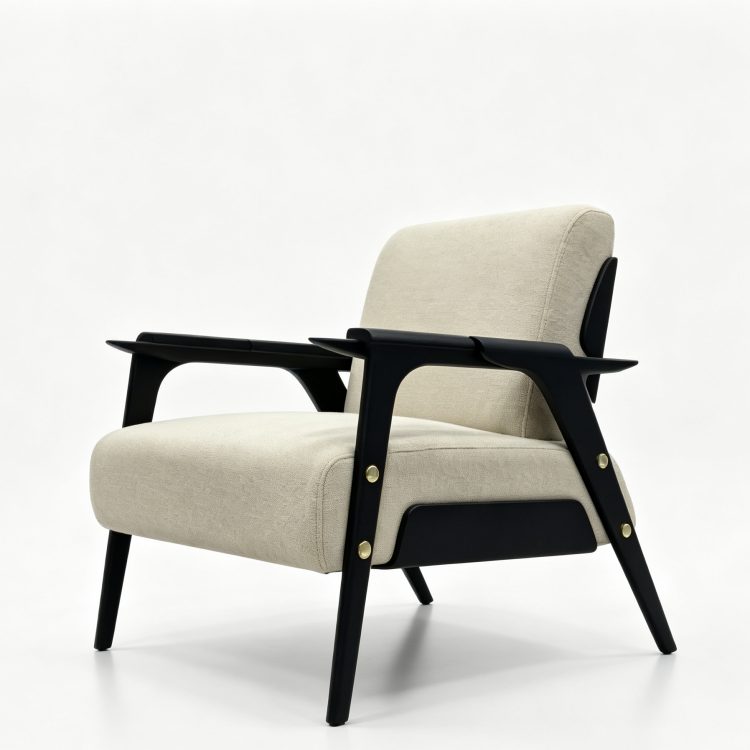 Lightweight Single Sofa Chair for Home Leisure, Vintage Style Reception and Negotiation Armchair, Leisure Chair, Retro Sofa detail 3