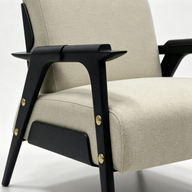 Lightweight Single Sofa Chair for Home Leisure, Vintage Style Reception and Negotiation Armchair, Leisure Chair, Retro Sofa detail 4