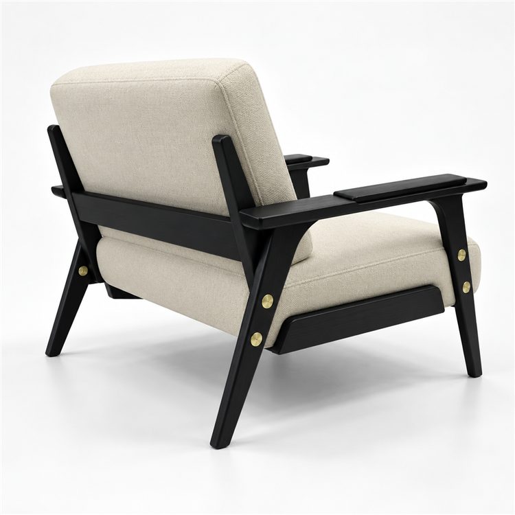Lightweight Single Sofa Chair for Home Leisure, Vintage Style Reception and Negotiation Armchair, Leisure Chair, Retro Sofa detail 5
