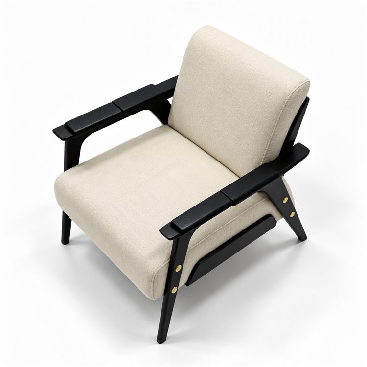 Lightweight Single Sofa Chair for Home Leisure, Vintage Style Reception and Negotiation Armchair, Leisure Chair, Retro Sofa detail 6