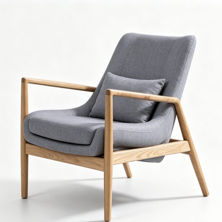 Modern Luxury Fabric Armchair Executive Minimalist Style Single Sofa Leisure Reception Chair for Home Office Lounge Hotel detail 2