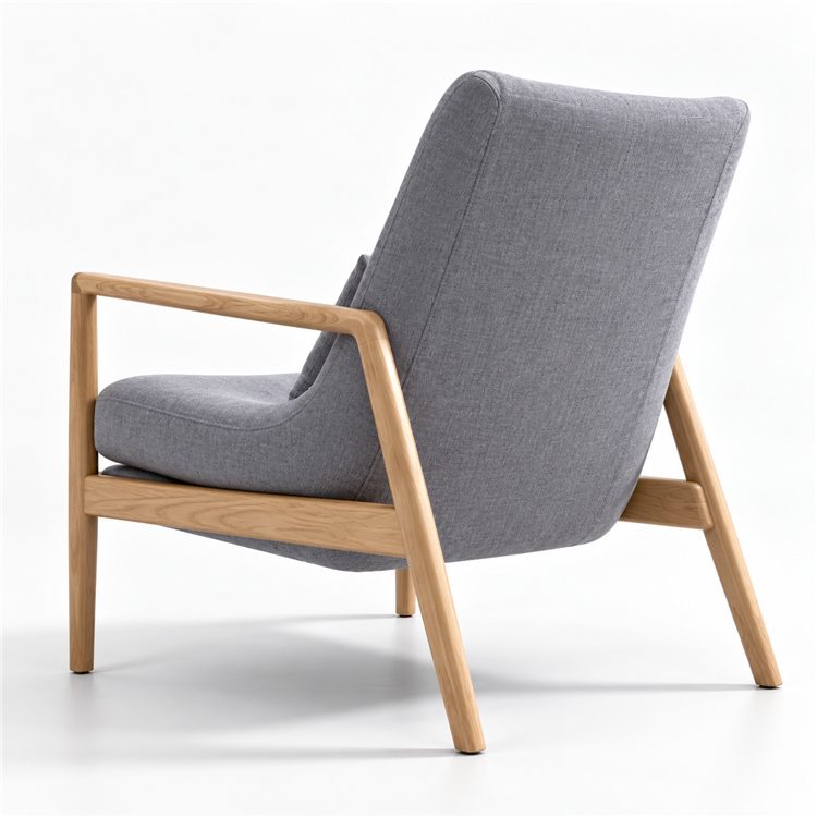 Modern Luxury Fabric Armchair Executive Minimalist Style Single Sofa Leisure Reception Chair for Home Office Lounge Hotel detail 6