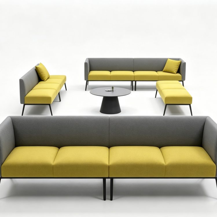Modern VIP Room Public Waiting Area Leisure Sofa Office Reception Sofa Furniture Set detail 1